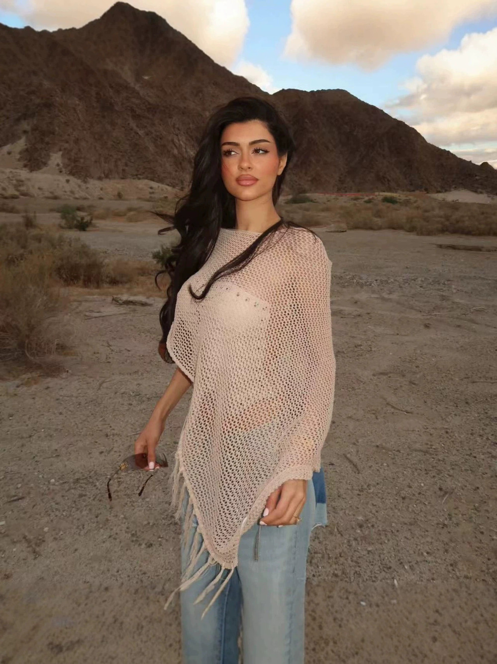 Zara Beach Knit Cover Up Shawl Summer